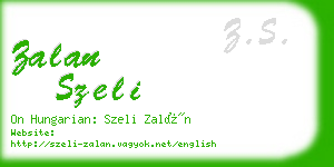 zalan szeli business card